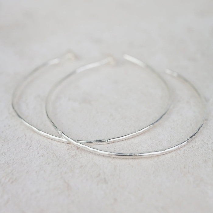 Sterling Silver Hoop Earrings - Large