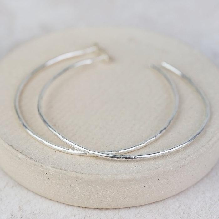 Sterling Silver Hoop Earrings - Large