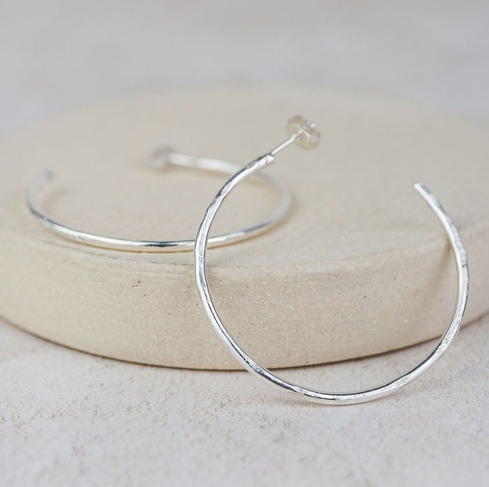 Sterling Silver Hoop Earrings - Medium