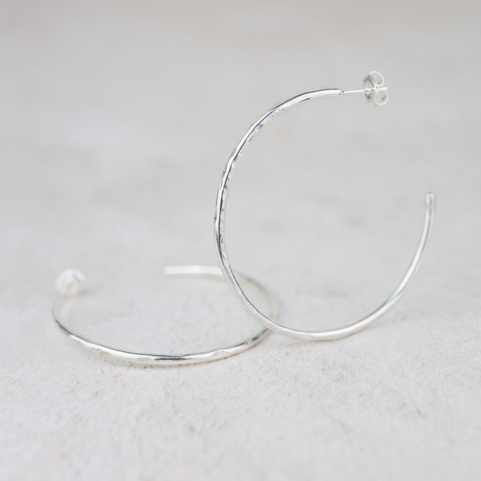 Sterling Silver Hoop Earrings - Medium