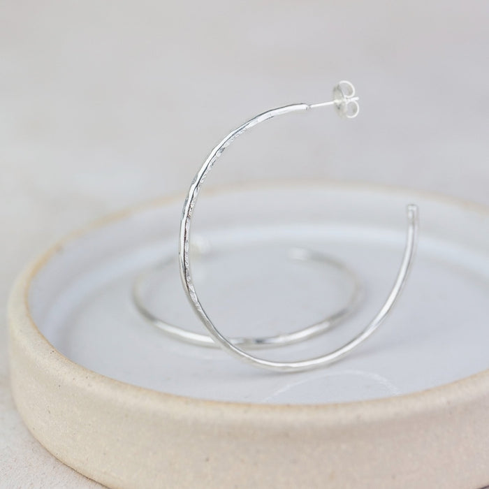 Sterling Silver Hoop Earrings - Medium