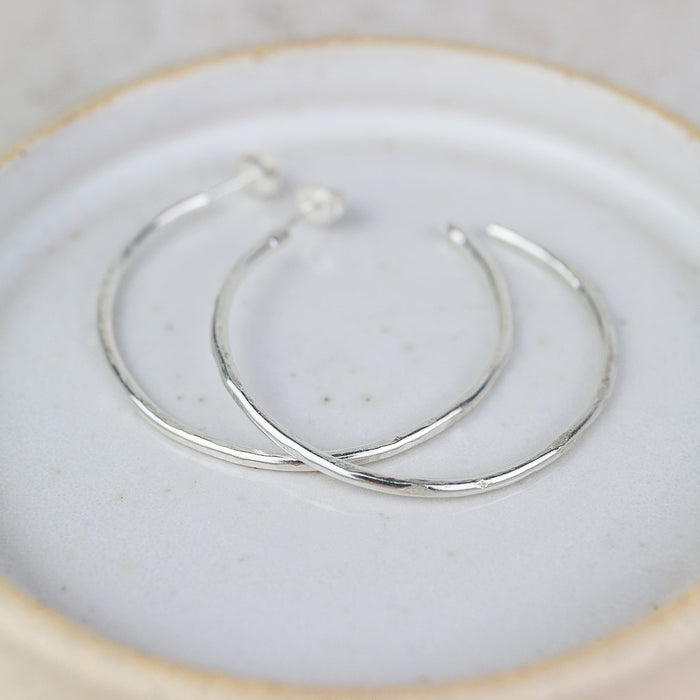Sterling Silver Hoop Earrings - Medium