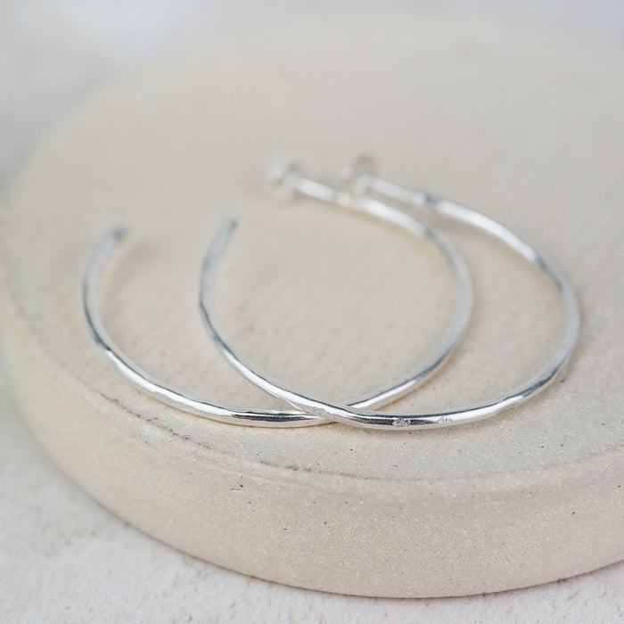 Sterling Silver Hoop Earrings - Medium