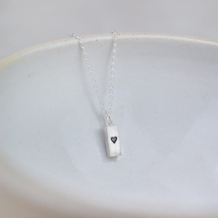 Sterling Silver Ingot Pendant Small