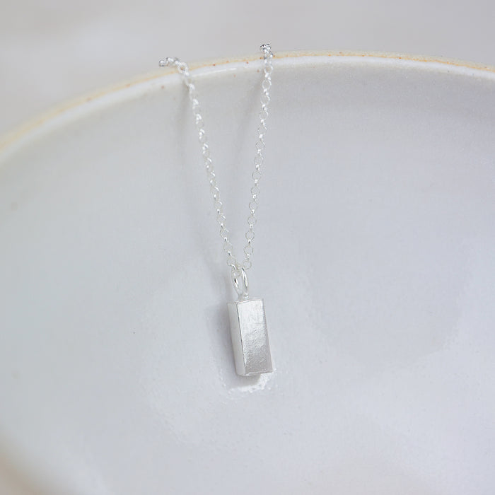 Sterling Silver Ingot Pendant Small