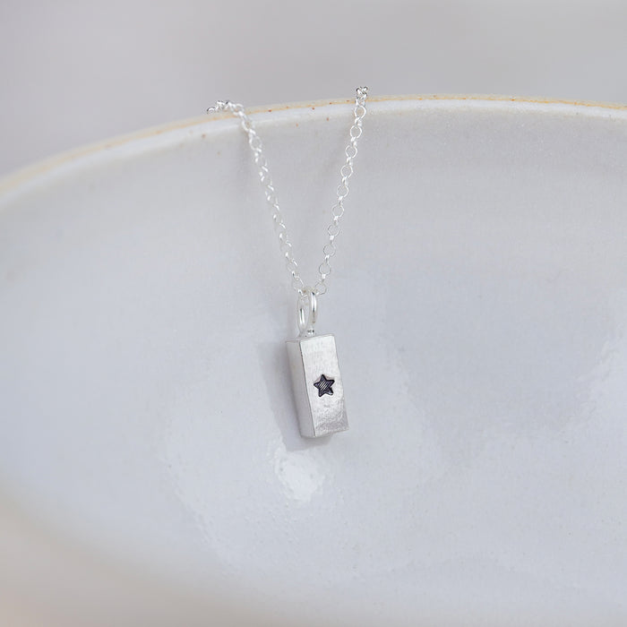 Sterling Silver Ingot Pendant Small