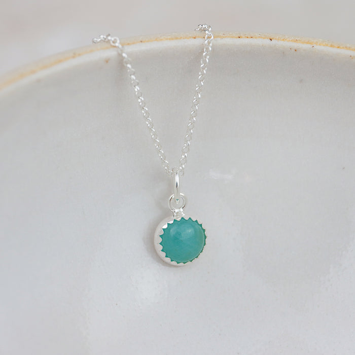 Sterling Silver Large Gemstone Pendant