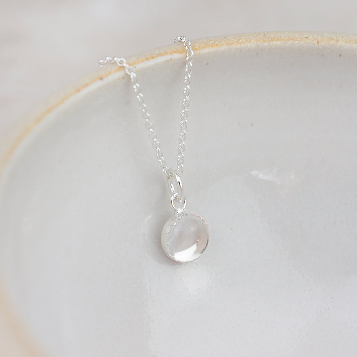 Sterling Silver Large Gemstone Pendant