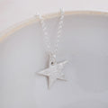 Sterling Silver Large Textured Star Pendant