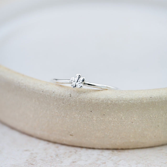 Sterling Silver Mini Flower Ring