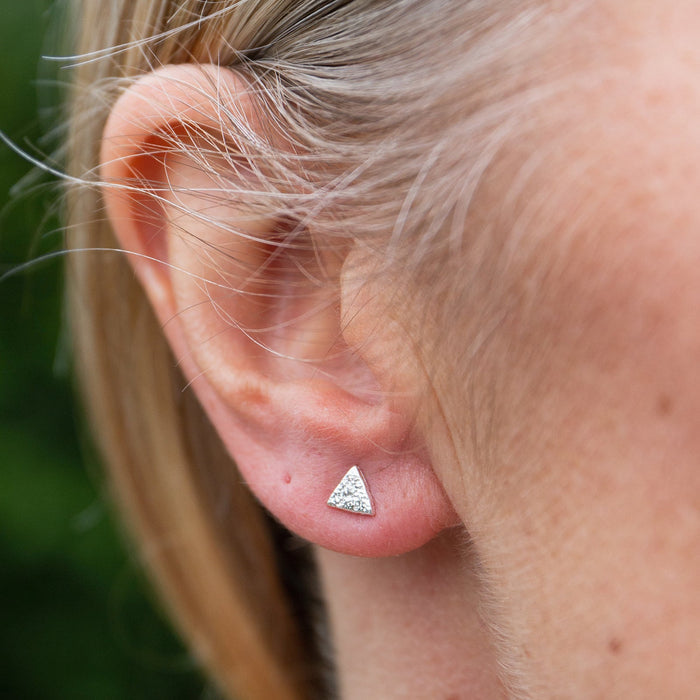 Sterling Silver Mini Studs Triangle