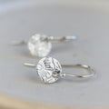 Sterling Silver Mini Textured Circle Earrings
