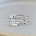 Sterling Silver Mini Textured Moon Earrings
