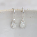 Sterling Silver Mini Textured Teardrop Earrings