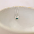 Sterling Silver Small Birthstone Heart Pendant