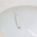 Sterling Silver Small Drop Gemstone Pendant