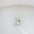 Sterling Silver Star and Moon Gemstone Cluster Pendant