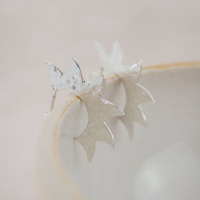 Sterling Silver Sunburst Earrings