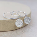 Sterling Silver Talisman Charm Hoops