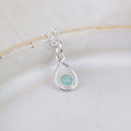 Sterling Silver Teardrop Gemstone Pendant