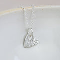 Sterling Silver Textured Small Heart Pendant
