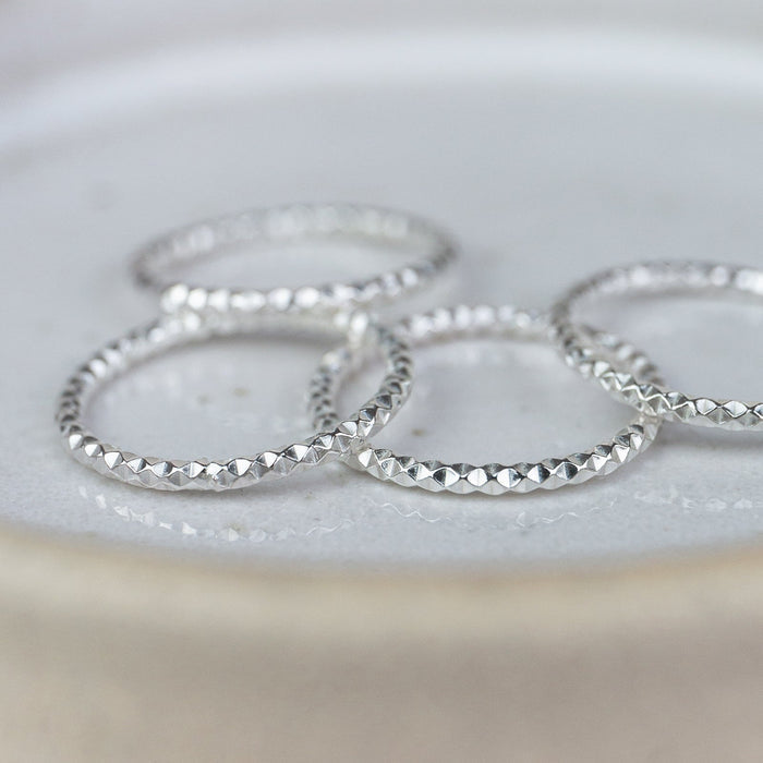 Sterling Silver Textured Stacking Ring
