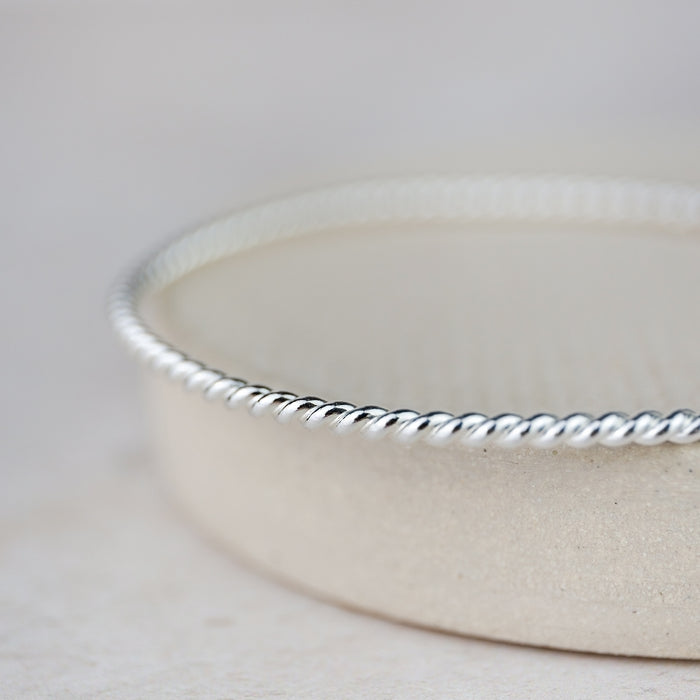 Sterling Silver Twist Bangle