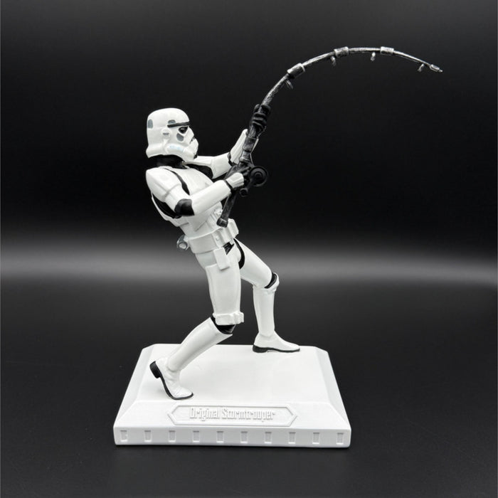Original Stormtrooper What a Catch fishing figurine 16.5cm side angle view with fishing rod