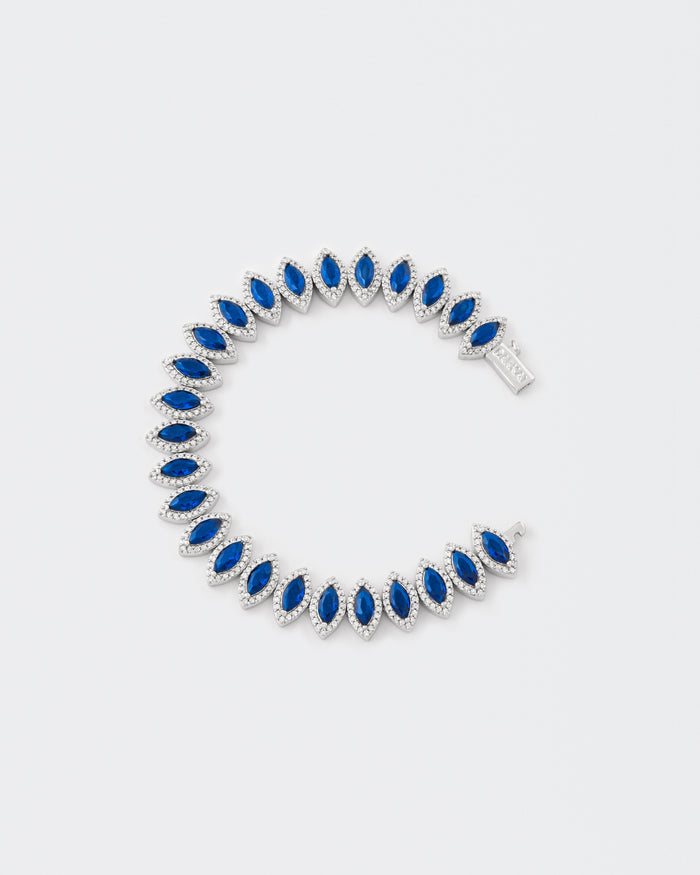 DARKAI Tennis Marquise Burma Blue Bracelet Main Picture