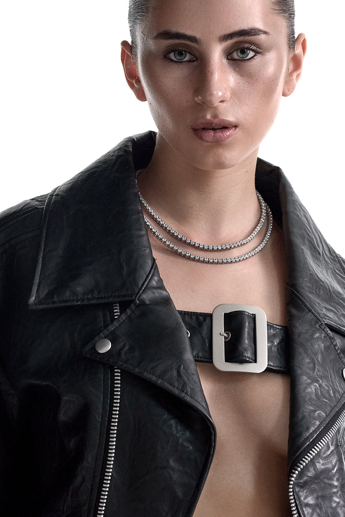 DARKAI Tennis Short Necklace on Female Model