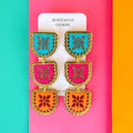 Throwback Papel Picado 3 Tier Earrings