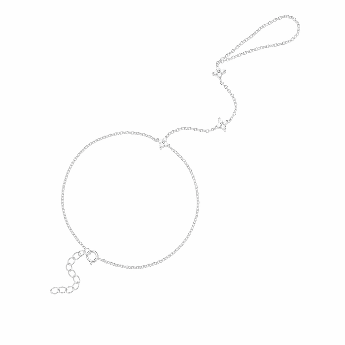 Tiana 14K Gold Trèfle Linked Finger Bracelet