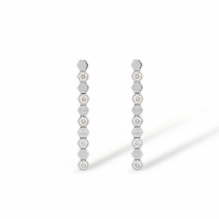Trudi 14K Gold Hexagonal Earrings