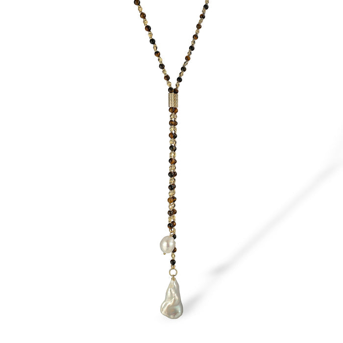 Viona Beaded Baroque Pearl Necklace