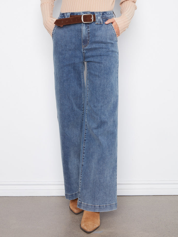 Showcasing slash pockets, these jeans combine functionality with style for everyday wear. By Charlie B.